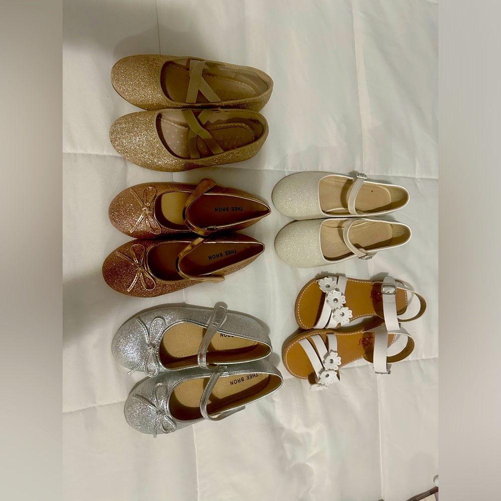 Size 12 little girl dressy shoe lot